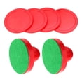 thumbnail image 2 of Empujadores y discos de hockey de aire Zulema Mangos de portería de juego familiar de fieltro verde de 96 mm rojo, 2 of 8