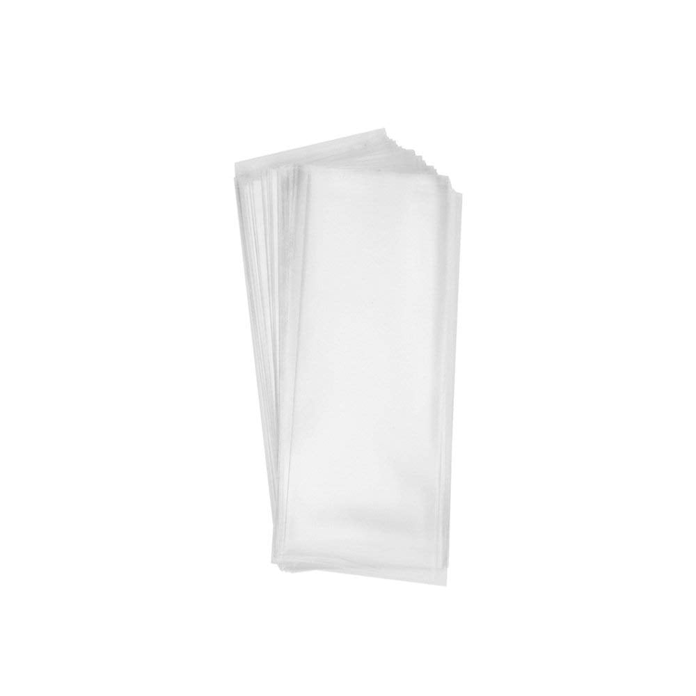 Cello Cellophane Treat Bags,200 PCS 2x10 Inches Clear Long OPP Plastic Bags with Twist Ties for Pretzel Rods,ICY Candy Popsicle
