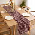 thumbnail image 3 of Geometric Table Runner 48 Inches Long Farmhouse Dress Scarves, Modern Abstract Lines Texture Red Dining Tablerunner for Coffee Table/Kitchen Island/Party Décor, 13" x 48", 3 of 8