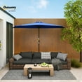 thumbnail image 2 of Outsunny 9ft Half Round Outdoor Window Sun Shade w/ 5 Ribs, Deep Blue, 2 of 10