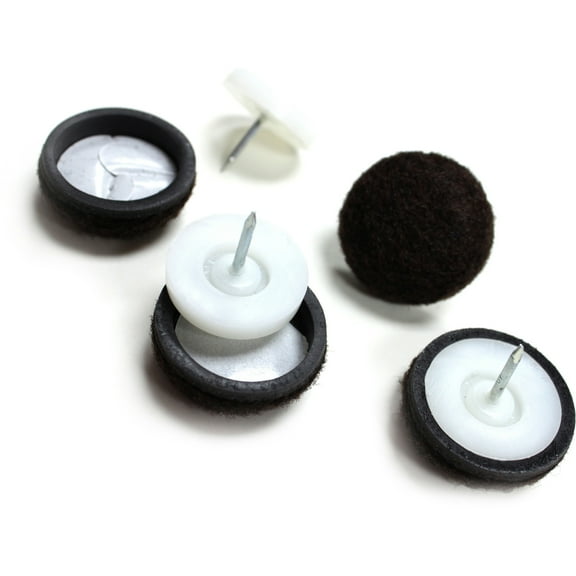 Lorell, Nail-in Chair Glides, 16 / Bag, Brown