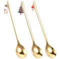 thumbnail image 4 of 3pcs Xmas Dessert Spoons Stirring Spoons with Christmas Elements Pendants, 4 of 7