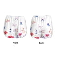 thumbnail image 3 of Honeii Meadow flowers with butterfly print a double-layered women's running short, ideal for gym, tennis, and various activities, complete with a practical pocket-XX-Large, 3 of 7
