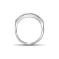 thumbnail image 4 of 10kt White Gold Mens Round Diamond Single Row Milgrain Wedding Band Ring 1.00 Cttw, 4 of 4