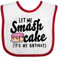 thumbnail image 3 of Inktastic Let Me Smash Cake Its My Birthday Girls Baby Bib, 3 of 4