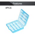 thumbnail image 3 of HUGFEGWE 4Pcs 4 x AA Battery Storage Case Holder Organizer Box Blue CJB91-112428, 3 of 6