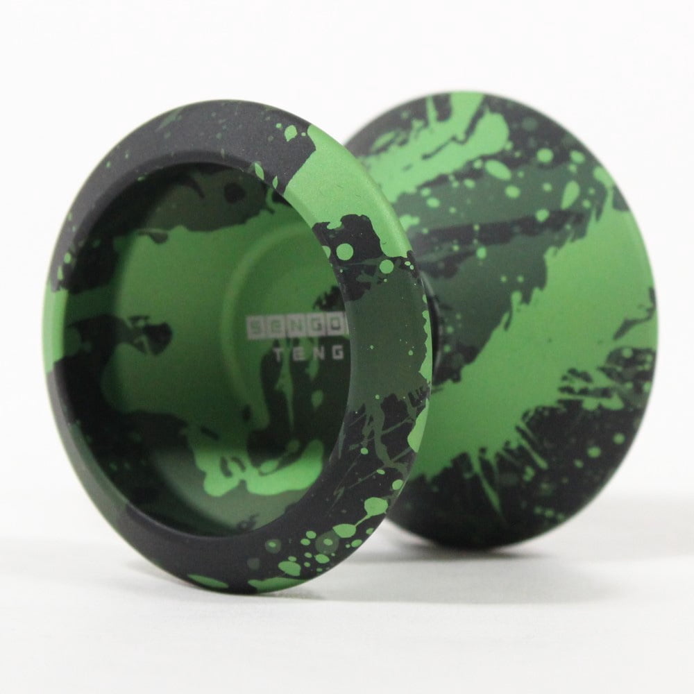 Sengoku Tengu Yo-Yo - 6061 Aluminum Monometal YoYo (Black Green Acidwash)