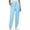 Light Blue, variant on Axiiglly Womens Linen Pants Drawstring Elastic Waist Solid Color Summer Casual Pants with Pockets, S-2XL