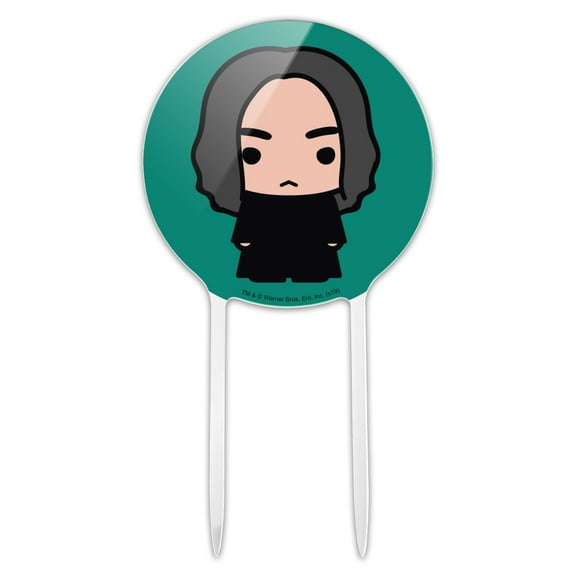Acrylic Harry Potter Snape Cute Chibi Character Cake Topper Party Decoration for Wedding Anniversary Birthday Graduation