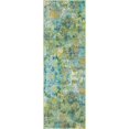 thumbnail image 2 of Contemporary Visby Collection Area Rug Blue Green - 2'7"x10', 2 of 5