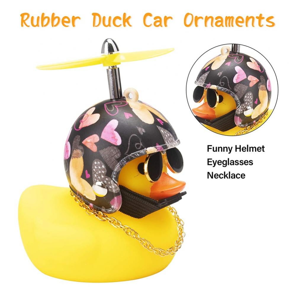 Rubber Yellow Duck, Hat Duck, Glasses Duck, Necklace Duck, Life