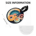 thumbnail image 5 of Geometric Cube 2Pcs PU Leather Round Luggage Tags with Privacy Cover and Name ID Tag for Suitcase, Handbags, Backpacks, School Bags, 5 of 6