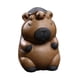 thumbnail image 3 of Mini estatua de capibara, figura en miniatura, mascota de té coleccionable, arcilla morada creativa Marrón oscuro, 3 of 9