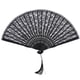 thumbnail image 2 of Abanico de mano Jadeshay plegable japonés negro, 2 of 11