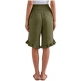thumbnail image 3 of Women's Bermuda Shorts Knee Length High Waist Plus Size Summer Beach Flowy Wide Leg Short, 3 of 4