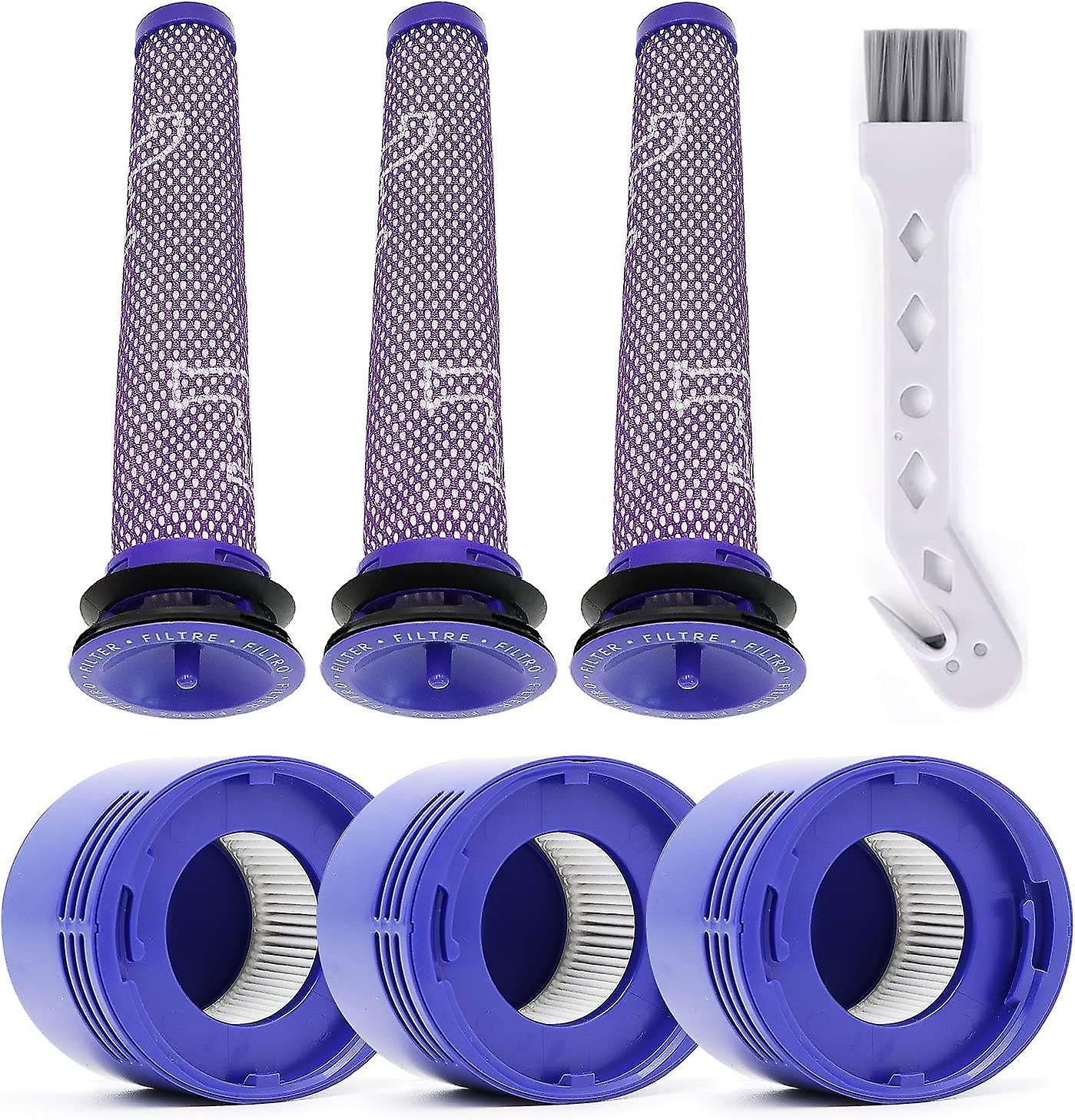 Filtre V8 Compatible avec Dyson 3 Kit de Filtre Hepa Post-Moteur & 3 Pré-Filtre V8 V7 Filtre de Remplacement