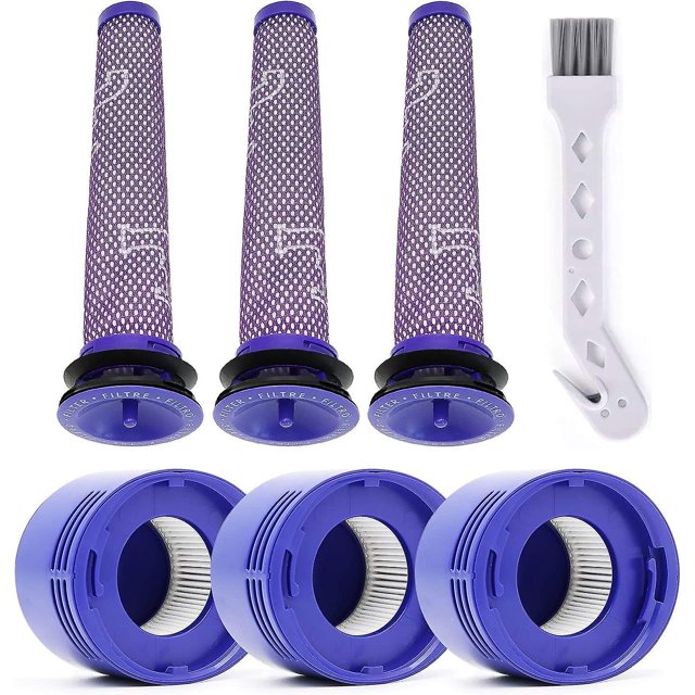 Filtre V8 Compatible avec Dyson 3 Kit de Filtre Hepa Post-Moteur & 3 Pré-Filtre V8 V7 Filtre de Remplacement