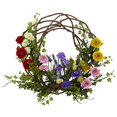 thumbnail image 1 of Nearly Natural 4988 Printemps Couronne Florale, 22 Pouces, 1 of 8