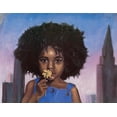 thumbnail image 2 of Unknown 14x12 Gold Ornate Wood Framed with Double Matting Museum Art Print Titled - Girl and Flower, 2 of 4