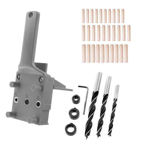 38 unids/set plantilla de espiga de madera rápida 6/8/10mm perforadora de broca (gris) Ehuebsd Para estrenar