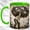 Green, variant on Heavy Boulder Man Coffee Mug, Strength Symbol Mug, Ceramic 11 oz
