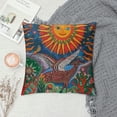 thumbnail image 2 of PHYHOO Throw Pillow Covers Home Decor  Pillow Cases Decorative  Outdoor Cushion Couch Sofa Pillowcases Colorful Boho Circle Doodle Ethnic Leaf, 2 of 5