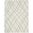 thumbnail image 2 of Nourison Feather Soft High-Low Shag Ivory Grey 7'10" x 9'10" Area Rug, (8' x 10'), 2 of 10