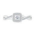 thumbnail image 2 of DGOLD Bague de Promesse Ronde en Or Blanc 10kt Diamant Blanc (1/5 cttw), 2 of 3