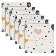 thumbnail image 2 of JSTEL Polka Dot Hearts Cloth Napkins Set of 4, 20x20 Inch Washable and Reusable Napkin for Decoupage Dinner Party Everyday Use, 2 of 6
