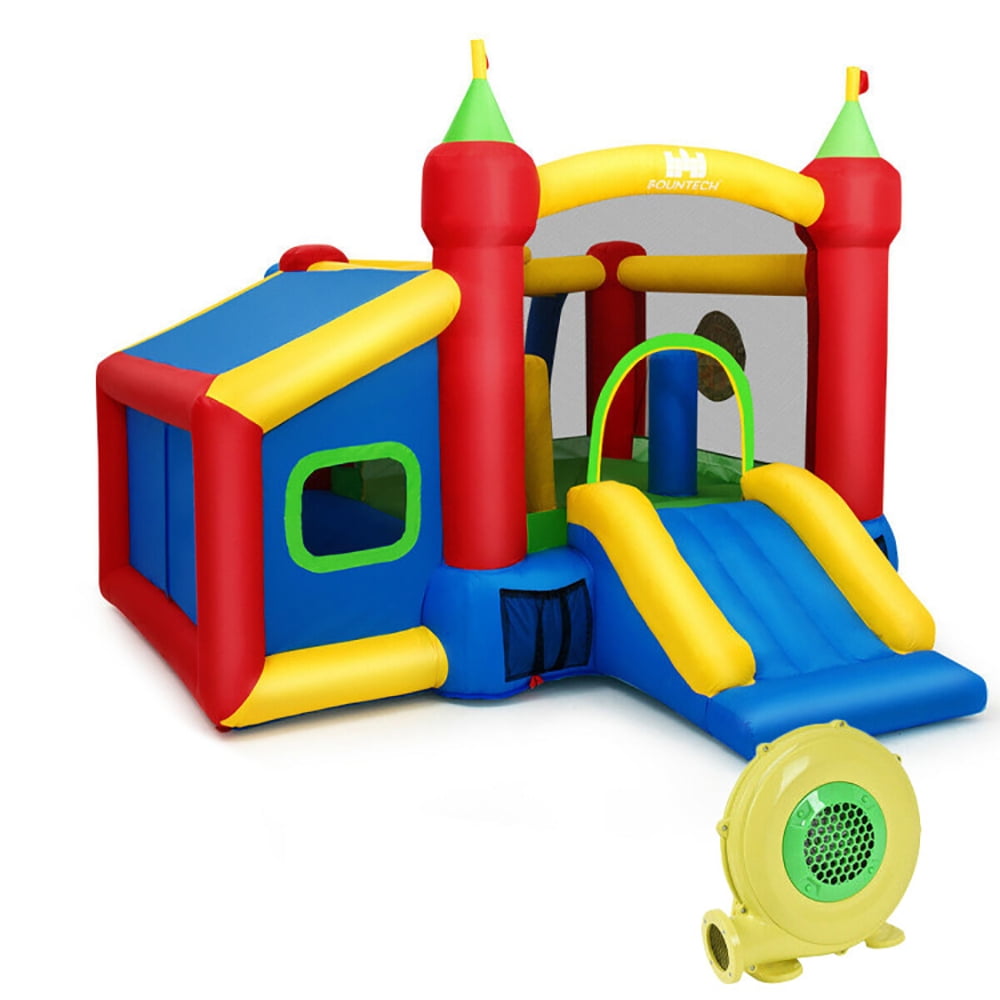 Aimee Lii 7-in-1 Kids Inflatable Bounce House with Ocean Balls and 480W Blower, Playhouse for Kids Outdoor Aimee Lii 7-in-1 Kids Inflatable Bounce House with Ocean Balls and 480W Blower, Playhouse for Kids Outdoor
