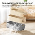 thumbnail image 5 of Cat Litter Box with Drawer, Enclosed Litter Tray for Cat, Rabbit, Anti Urine Leakage Easy to Clean (Gray), 5 of 7