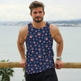 thumbnail image 6 of Fotbe Star Dog Paw Pattern Men's Quick Dry Workout Tank Top Gym Muscle Tee Fitness Bodybuilding Sleeveless T Shirt Breathable Workout Shirt-, 6 of 9