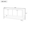 thumbnail image 6 of GZXS Modern Entryway Console Table with 4 Doors and Storage, 59.6" Sofa Table to Organize Hallway Clutter, MDF Foyer Cabinet with Bottom Display Shelf (Black), 6 of 8