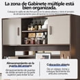 thumbnail image 4 of Zocalo Armario de Cocina 5 Niveles con Puertas y Cajones | Gran Capacidad, Multiusos,  Blanco, 4 of 8
