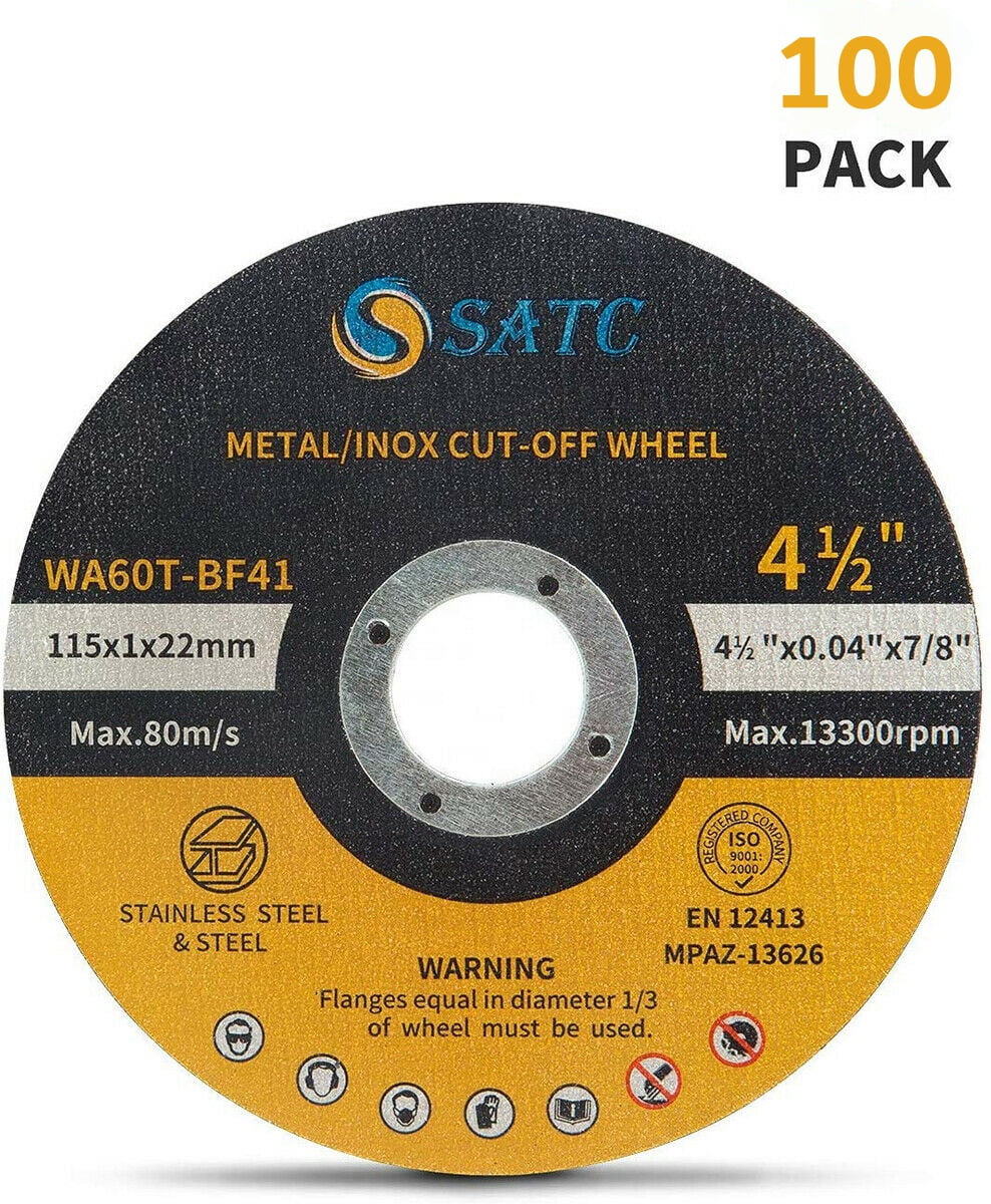 Thin 115mm x 1mm Metal Steel Cutting Discs For 4-1/2” Angle Grinders 400pc 