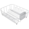 thumbnail image 3 of Dish Drainer Tray Large White, Kitchen Counter Drain Board for Drying Rack, Durable Plastic Drip Tray, Keeps Counter Dry, Easy Clean and Space Saving Design, 3 of 3