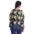 thumbnail image 4 of Moomaya Cold Shoulder Tops Shirts For Women Button Down Long Ruffle Sleeve Top, 4 of 4