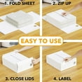 thumbnail image 4 of SpaceAid 6 Pack Sheet Organizers and Storage, Queen & King Size, White, Fabric, 4 of 7