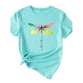 thumbnail image 2 of XCHQRTI Dragonfly Shirts Women Graphic Tees Ladies Hiking Top Casual Summer Short Sleeve T Shirt, 2 of 3