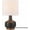 Black, variant on Electric 61000142 15" Table Lamp, Ceramic, Light Concrete Finish, White Linen Shade, Rotary Switch on Socket, 5-Foot Clear Cord, Bedroom, Home Décor, Nightstand