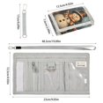 thumbnail image 3 of JIALIOU Nylon Trifold Card Wallet with ID Window Zipper Pocket for Men Women Teen Winter Snowman, 3 of 7