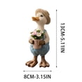 thumbnail image 3 of Adorable Figurine Décorative en Résine en Forme de Canard, Artisanale Exquise Résistante à la Décoloration, Base Pondérée Anti-Basculement Imperméable pour Salon, Entrée, Chambre, Bureau, Accessoire de Photographie de Pâques, Cadeau de Fête, Déco, 3 of 5