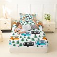thumbnail image 4 of Erosebridal Kawaii Car Twin Sheet Sets 3pcs for Boys Girls,Happy Camping Bedding for Kids Teens,Lightweight Room Decor, 4 of 5