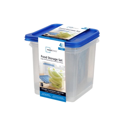 Mainstays 16Cup Large Food Storage Containers, 2pk