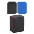 thumbnail image 2 of Caja de baraja de cartas coleccionables shamjiam organizador protector estuche Premium para TCG negro rojo, 2 of 8