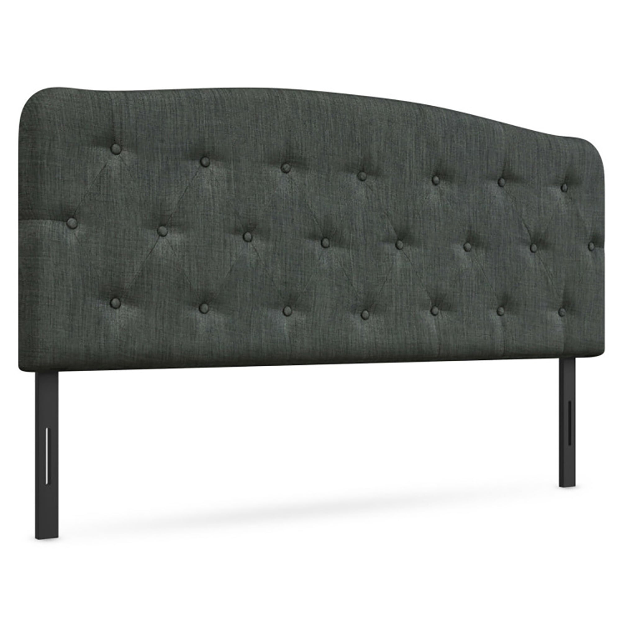 Spaco Upholstered Headboard with Button Tufted Upholstery, Adjustable Heights, Adjustable Height, Easy Assembly, Light Grey, Full