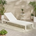 thumbnail image 3 of Ourdoor Adjustable Chaise Lounge, Aluminum Foldable Outdoor Lounge Chair with Wheels, Patio Lounge Chair with Five Adjustable Sitting Positions for Outside/Poolside/Beach/Pool, Easy to Move, White, 3 of 9