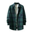 thumbnail image 2 of Tdoqot Mens Long Sleeve Shirts- Button down Spring Casual Flannel Shirt Green Size M, 2 of 9