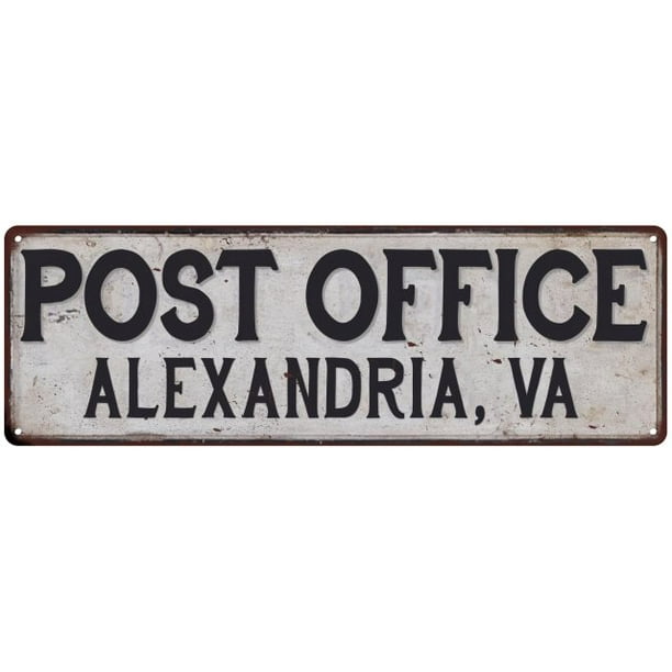 Alexandria Va Post Office Metal Sign Vintage 8x24 108240011156 Walmart Com Walmart Com