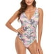 thumbnail image 1 of Gibobby Trajes de Baño Mujer Completo Traje de baño Traje de verano Color Sólido Control de barriga Cintura para mujer Traje de baño Trajes de baño de un(Rosa,M), 1 of 5